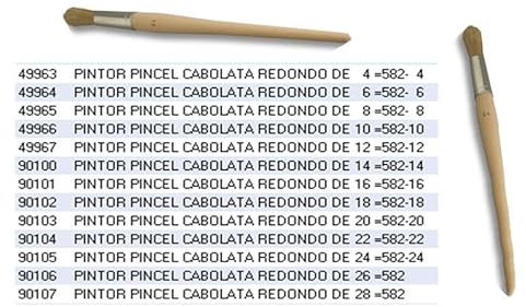 Pintor Pincel cabolata Redondo de 4 582-4