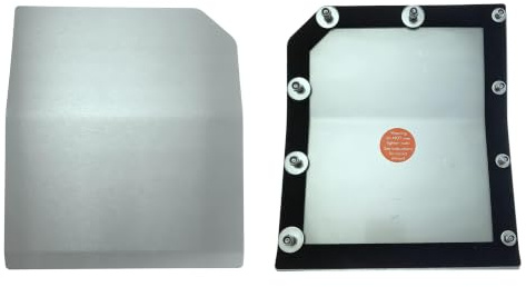Van Security Shield For Ford Transit MK8 2014-On Rear Barn Door Brushed | Rear Barn Door Security Repair Shield, External Van Protection Plate, Brushed Finish FOR2-RB-EXT-001-BR