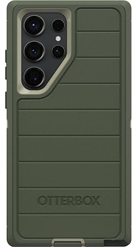 OtterBox Galaxy S23 Ultra (Only) - Defender Series Case - Lichen The Trek (Green), Rugged & Durable - with Port Protection - Case Only - Microbial Defense Protection - Non-Retail Packaging