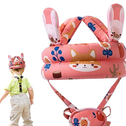 Rosixehird Protector de cabeza para bebé, anticolisión, casco de protección, transpirable, gorro de protección para la cabeza, gorro de protección ajustable, arnés para bebé de 6 a 24 meses