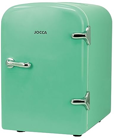 Jocca - Nevera Pórtatil | Mini Nevera Cosmeticos Pequeña | Para Coche y Casa | Asa para Transporte | 4 Litros | 1 Balda | 4 Latas