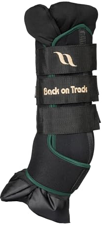 Back on Track Royal Quick Wraps Deluxe Pferdebeinbandagen für Pferdesport, flexibel, stützend, mit Klettverschluss, Grün, 30,5 cm, Größe S