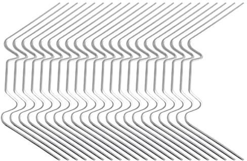 POPOYU 100Pcs W Clips for Greenhouse Glass, Stainless Steel Greenhouse Glazing Clips, Silver