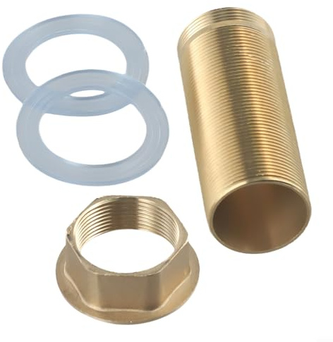 Reparatur-Set für Waschtischarmatur, Küchenarmatur, Gewinde-Messingrohrmutter, Montageteile, mit verstellbarer Länge und Durchmesser, einfache Installation (M32–150 mm)