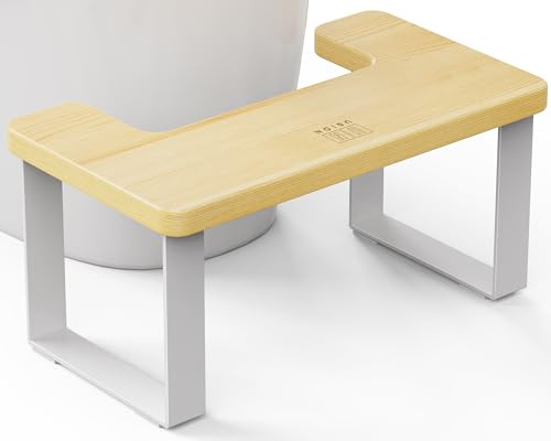 USION Toilettenhocker Erwachsene - 7 Zoll Anti-Rutsch Toilettenhocker Holz