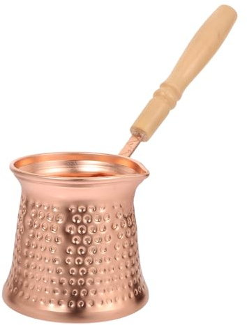 LABRIMP Turkish Pot Copper Plated Coffee Pot for Kitchen for Hot Cooking for Making Turkish Coffee Espresso Milk for Household Use