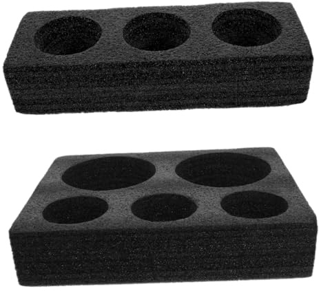 MUSISALY 2 Bandejas Para Tazas De Bebidas Frías y Calientes, Portavasos De Espuma Perlada, Soporte Para Café y Refrescos, 3 y 5 Agujeros, Adecuado Para Cafeterías y Servicio Comercial