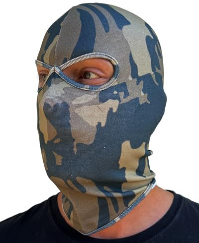 No Face No Name Sturmhaube in Olive Camouflage tarn camo Army Armee I Balaclava Maske Beanie Einheitsgröße I Ultras Hooligan Jagt Jäger Ski Motorrad