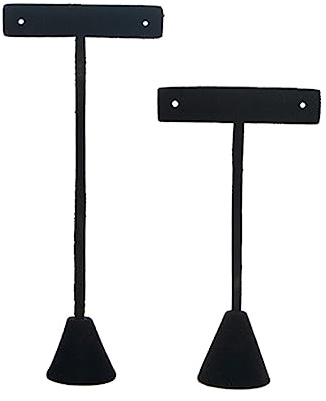 BESTYASH 2pezzi Porta Orecchino in Floccato Porta Orecchini Organizzatore Espositore Per Gioielli Portagioielli Per Orecchini e Anelli Espositore Per Gioielli Da Toeletta o Negozio