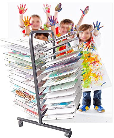 WQZzjm Mobiler Kunst-Trockenständer, Kinder-Trockenständer zum Malen, sehr gut geeignet für Künstler-Leinwandtafeln, Papier, Drucke, Aktenschrank-Drucktafel