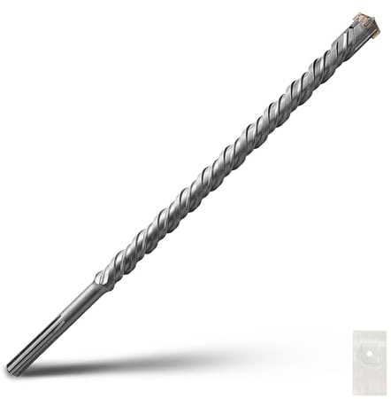 SDS Max Bohrhammerbohrer, 35 x 520 mm, Steinbohrer, 1-3/8 x 20 mm | Hartmetallspitze Betonbohrer für Mauerwerk, Ziegel, Stein, Beton