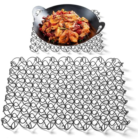 Topfuntersetzer Aus Metall Für Heiße Gerichte Hohles Spiraldrahttrivet Spiraltopfuntersetzer Heiße Topfhalter Schüsselmatte Topfgitter Untersatz Outdoor-Geschirrmatte Hitzebeständig Verbrühungsschutz