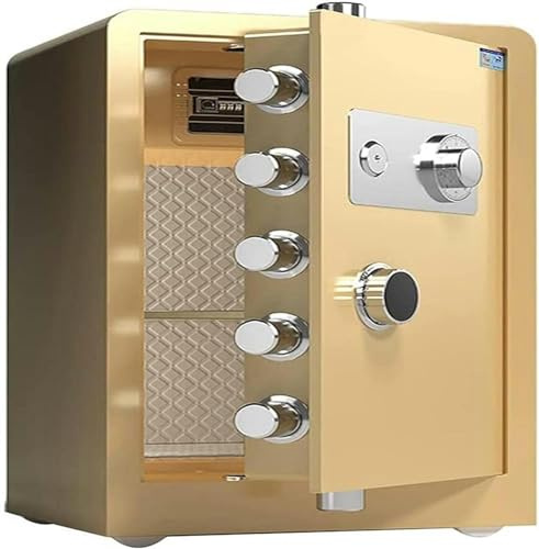 JQQJZLC Caja Fuerte Legal contra Incendios, Caja Fuerte de Seguridad Digital, Tipo Noche, Caja de Seguridad Invisible, Caja de Estado BIOMÉTRICA para Hogar con FRIGINADAS Dactilares, Caja Fuerte PA