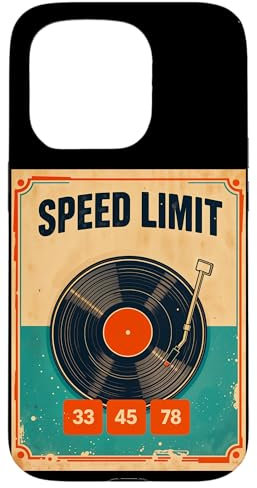 Tourne-disque vinyle rétro pour DJ 33 45 78 tr/min Coque pour iPhone 15 Pro