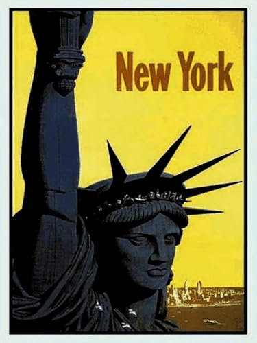 mrdeco Holzschild 30x40cm Retro New York Statue of Liberty Holz Schild