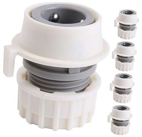 VICASKY 5pcs Quick Disconnect Water Hose Fittings Washing Machine Inlet Adapter Faucet to Hose Coupler Locking Design Reliable Plastic For Dishwasher Sink Connection