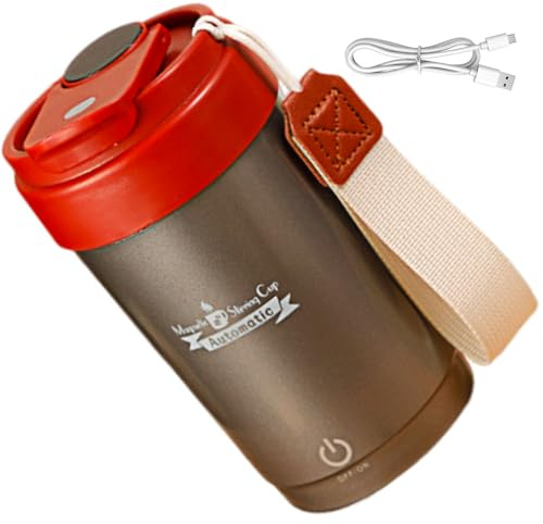 Vaso Mezclador Inteligente De 300 Ml Con Pantalla Térmica Función De Agitación Automática Apto Para Lavavajillas Acero Inoxidable Para Gimnasio Oficina Cocina Fondo Antideslizante Vaso Agitador