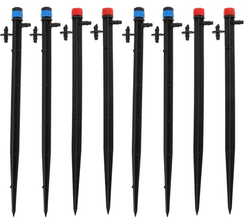 Micro Asperseur D’irrigation Rotatif 12 Pièces PP Noir, Arrosage Uniforme | Installation Facile, Pulvérisation Puissante, Usage Serrage et Refroidissement Toiture, Équipement Léger, Lot de 12