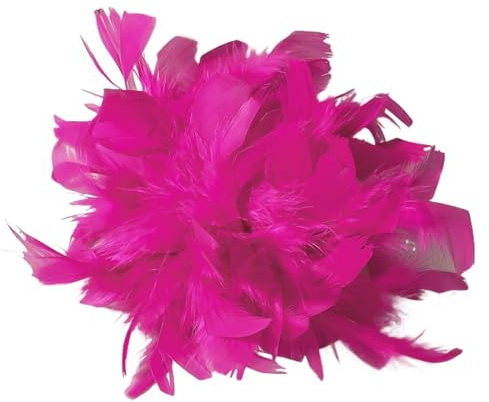 20CM Feder Blume Große Brosche for Frauen Dame Luxus Persönlichkeit Revers Pins Party Hochzeit Kleidung Schmuck FüR Blazer Kleid Jacke(Color 04)