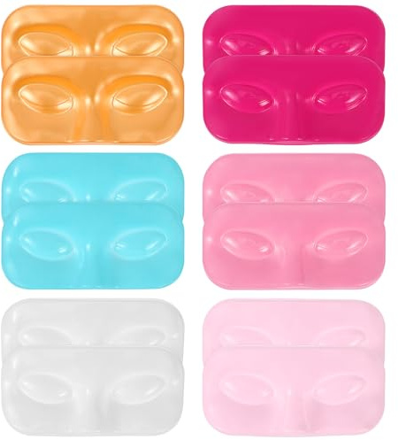 ARTIBETTER 12pcs Large Thick False Eyelash Display Trays 11.5x5.5cm Multi-Color Eyelash Organizer Pads for Artificial Lash Storage and Makeup Tool Suitable for Extensions and Lash Styling