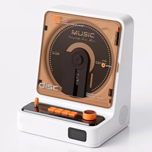 THYXGS Portable Cd Player, Desktop Hifi Music Speakers, Bluetooth 5.1 Transmitter & Receiver, With Ambient Lighting & Remote Control, Usb/3.5mm/optical In/out, For Kpop & Audiophiles C