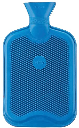 Gima - Wärmflasche 100% Gummi, mit 2 lamellierten Seiten, zur Linderung von Schmerzen und Muskelkrämpfen, zum Aufwärmen bei Kälte oder Feuchtigkeit, 28600