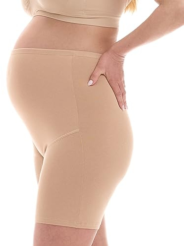 Herzmutter Mutande Gravidanza Cotone - Mutandine Premaman - Guaina maternità - Biancheria Intima Maternitá - Slip per Futura Mamma - 5000 (M, Beige)