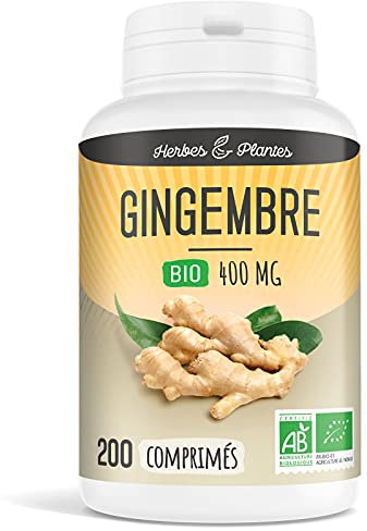 Herbes Et Plantes Gingembre Bio 200 Comprimés 400 mg