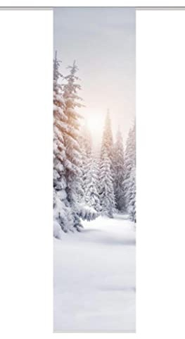 Home Fashion Wintersonne Schiebevorhang, Weiß, 245 x 60 cm