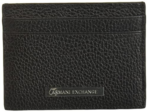Armani Exchange Herren Credit Card Holder Geldbörse Schwarz (Nero - Black)