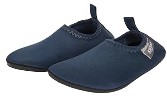 Sterntaler Badeschuhe Uni – Baby Aquaschuhe – Unisex Strand Slipper mit flexibler Sohle – schnelltrocknend & leicht - Ideal für Strand & Schwimmbad - Kinder Bademode – Farbe marine, Größe 20