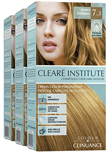 Clinuance | permanent färgning utan ammoniak | känsligt hår | 7,3 guldblond | 170 ml (x3)