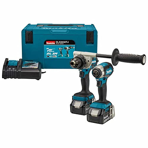 Makita DLX 2432 TJ Akku Combo Kit DDF 486 Akku Bohrschrauber + DTD 153 Akku Schlagschrauber + 2x Akku 5,0 Ah + Ladegerät + Makpac