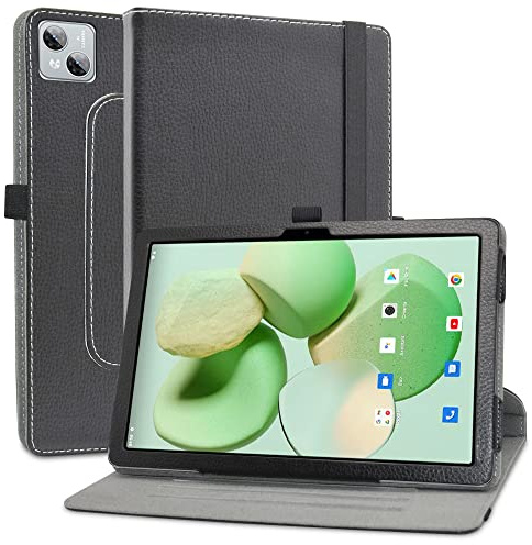 MAMA MOUTH Kompatibel mit DOOGEE T10 hülle,360° Drehbarer Stand Cover Premium Schutzhülle Tasche Etui mit Ständerfunktion Case für 10.1 DOOGEE T10 /T10 Pro/DOOGEE T10S(Not fit DOOGEE T10E),Schwarz