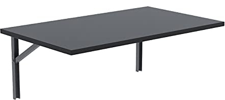 AKKE Klapptisch Wandklapptisch, klappbar, 80cm x 40cm, Schwarz