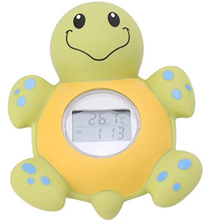 Baby-Badewannen-Wasserthermometer, Intelligentes Cartoon-niedliches Schildkröten-Schwimmspielzeug, Alarm-Timing für Niedrige und Hohe Temperaturen für das Badezimmer zu Hause,