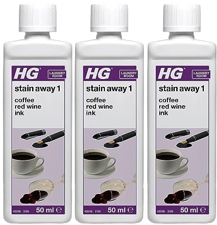 3 x 50ml Stain Away No 1 Removes Coffee, Red Wine & Ink, Erases Stubborn Marks & Hot Drink Stains From Clothes & Fabric Accessories, Textile Safe (420005106)