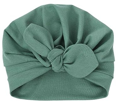 Turban Mütze mit Schleife - Baumwolljersey Öko-Tex - altmint - Baby Mädchen Damen - Frühchen bis Erwachsene - handmade in Deutschland