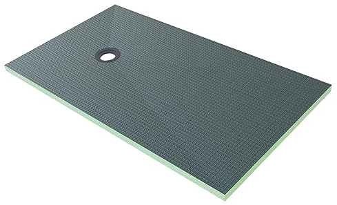 Piatto Doccia da Piastrellare Tagliabile in Estruso Rigida Polistirene Isolamento per Bagno Dimensione 90x160 cm spessore di 4 cm Sifone Piletta e Tubo inclusi