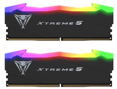 Patriot Viper Xtreme 5 RGB DDR5 RAM 48GB (2 x 24GB) 8000MT/s CL38 UDIMM Desktop Gaming Memory Kit - PVXR548G80C38K