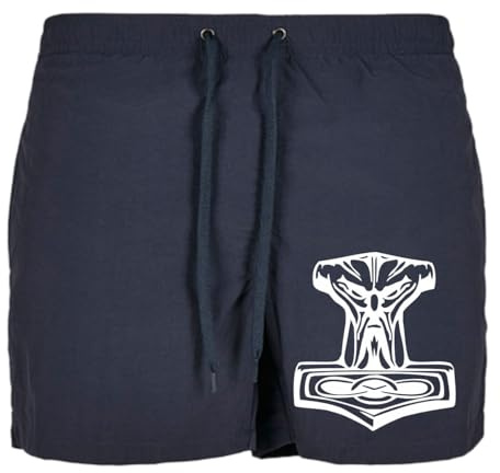 SONS OF ODIN Herren Badehose Badeshorts Thors Hammer Wikinger Motive Men Swim Shorts