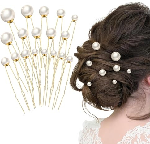Wedding Pearl Hair Pins,Perlas Para El Pelo,Tocados De Boda,18 Piezas Adornos Pelo Mujer,Clips Pelo Mujer,Adorno Pelo Novia,Horquillas Moño,Cabello De Cristal Perlado,Horquillas De Boda,Hair Pin
