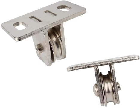 Oshhni 2Pcs Flaschenzug Block Pulley Roller Nut Rad Pulley Feste Pulley für DIY Projekte