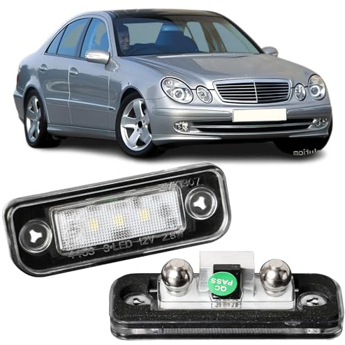 REINKO LED Kennzeichenbeleuchtung passt für Mercedes-Benz E-Klasse Limo./Kombi W211 S211 C-Klasse Kombi S203 CLS W219 SLK W171