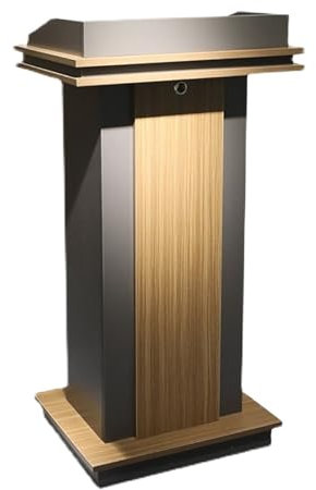 Moderner Rednerpult-Podiumständer für Klassenzimmer, Kirche und Büro, breite Lesefläche, Regal und schlankes Design