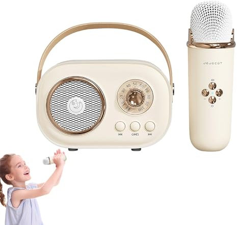 Furtryvl Karaoke portatile | Altoparlante per karaoke domestico con microfono, macchina per karaoke portatile con effetti di cambio vocale, per bambini, ideale per feste all'aperto e in casa