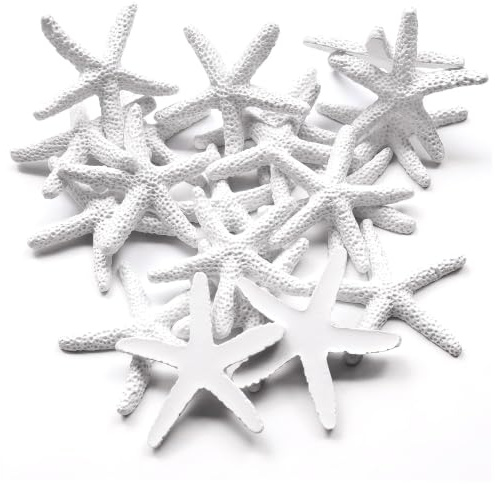 Forever bene 25 Stück Seesterne aus Harz (5,8 cm) - Realistische Maritime Deko für Vasen, Hochzeit und Tischdeko, Künstliche Muscheln zum Basteln (Zerbrechlich)