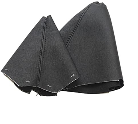 For Land For Rover For Freelander 2 2008 2009 2010 2011 2012 2013 Gearbox Gear Shift Knob Parking Handbrake Gaiter Boot Cover Car Gear Stick Shift Cover(‎Black)
