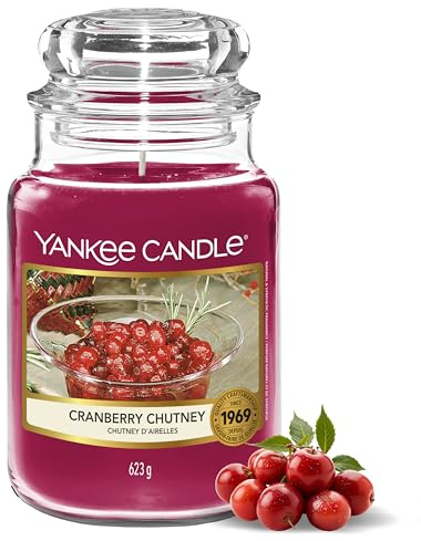 Yankee Candle Scented Candle | Cranberry Chutney Large Jar | Long Burning Candles: up to 150 Hours | Perfect Gifts for Women