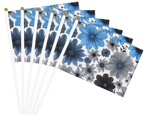 Drapeau de facilitation à imprimé de fleurs de dahlia léger pour défilé, décoration d'intérieur, événements, utilisation polyvalente